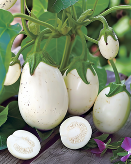 Auberginfrön White Egg Solanum melongena ettårig