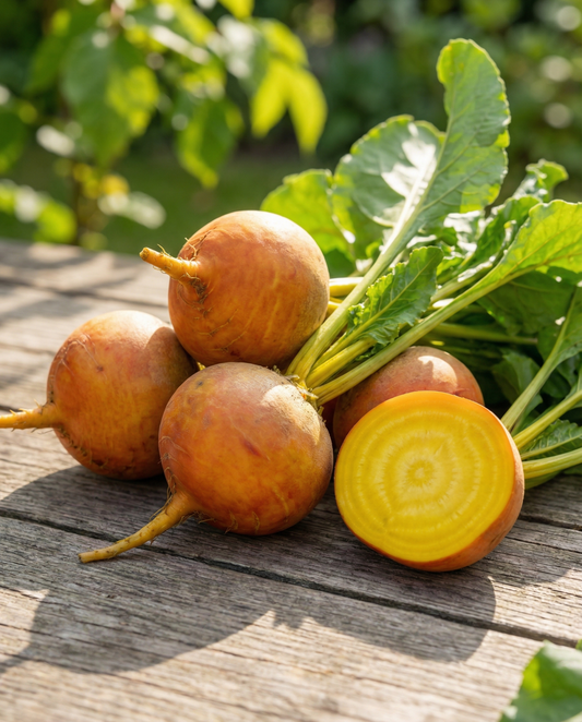 Rödbeta Burpee's Golden gult kött (Beta vulgaris) – frön till ettårig grönsak från SeedsChoice