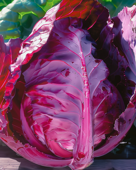 Röd spetskål fröer Kalibos Brassica Oleracea ettårig