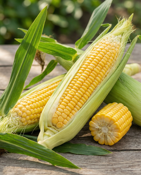 Golden Bantam sockermajs (Zea mays) – ettåriga grönsaksfrön från SeedsChoice