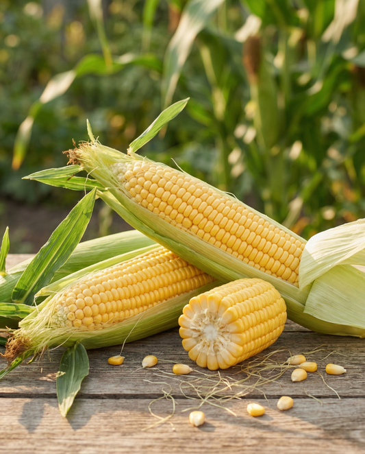 Sockermajs Tasty F1 gul (Zea mays) – ettåriga grönsaksfrön från SeedsChoice