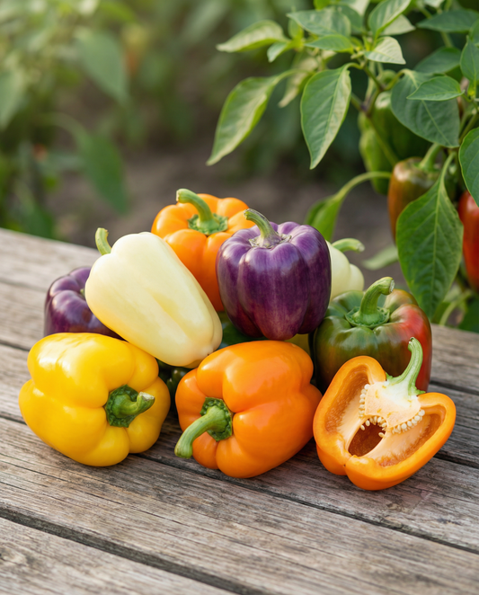 Paprika 5 Colour Mix (Capsicum annuum) – ettåriga grönsaksfrön från SeedsChoice