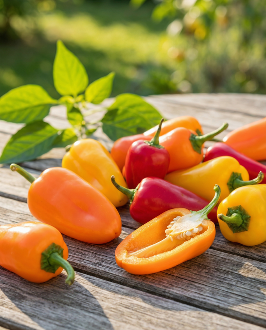 Snackpaprika Mix (Capsicum annuum) – frön av ettårig grönsak från SeedsChoice