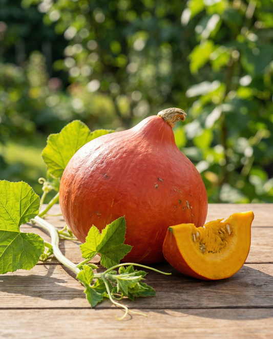 Pumpa Uchiki Kuri Red (Cucurbita maxima) – ettåriga grönsaksfrön från SeedsChoice