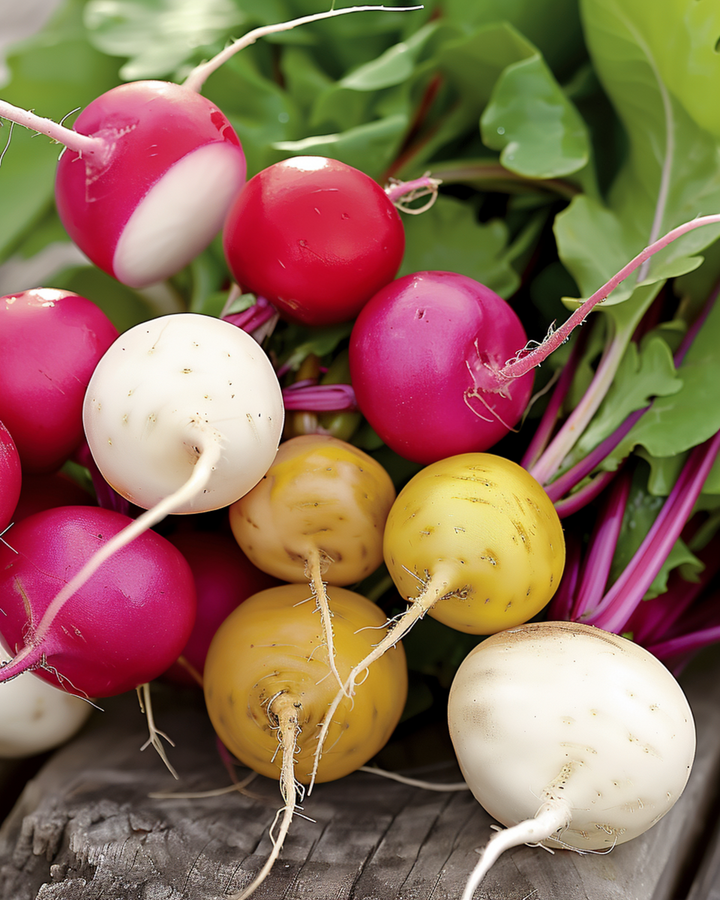 Rädisfrön Round Mix (Raphanus sativus) – ettårig grönsak