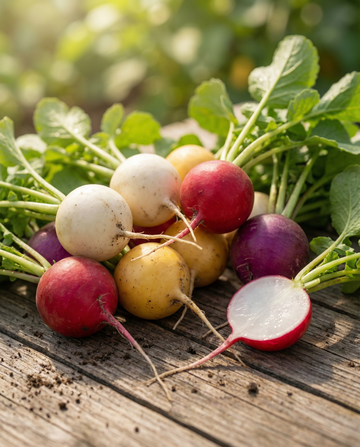 Rädisfrön Round Mix (Raphanus sativus) – ettåriga grönsaksfrön från SeedsChoice