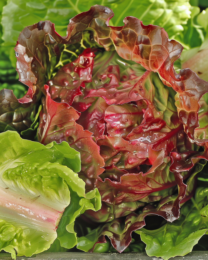 Rouge Grenobloise sallat frön (Lactuca sativa) – ettårig grönsak