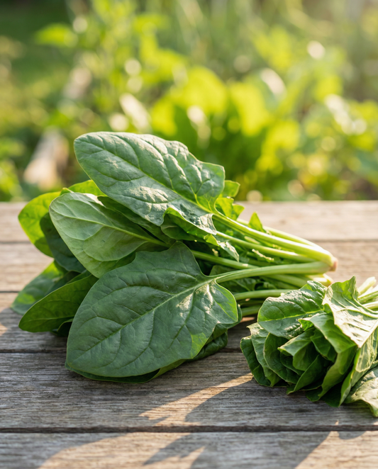 Sommarspenat Bazaroet (Spinacia oleracea) – ettåriga grönsaksfrön från SeedsChoice