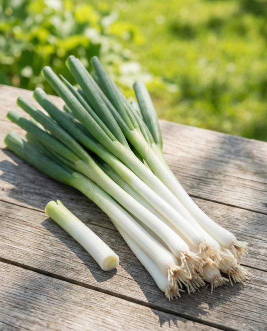 Salladslök Long White Ishikura (Allium fistulosum) – ettåriga grönsaksfrön från SeedsChoice