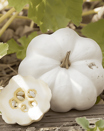 Patisson Squash Custard White frön (Cucurbita pepo) – ettårig grönsak