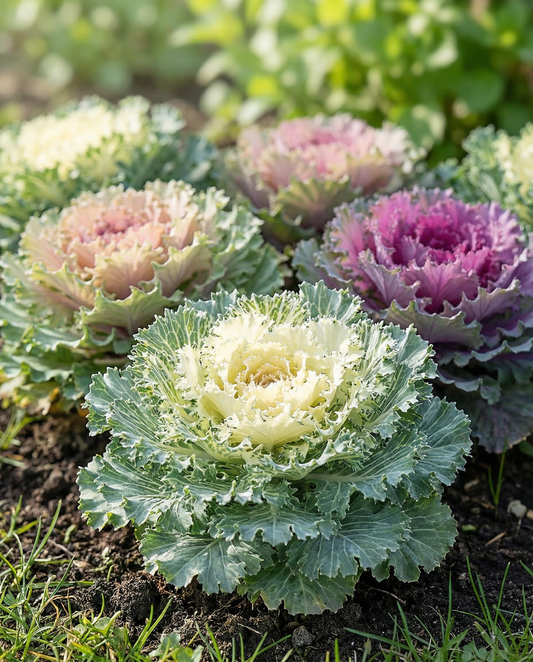 Prydnadskål blandning flikbladig blandad (Brassica oleracea) – ettåriga grönsaksfrön från SeedsChoice