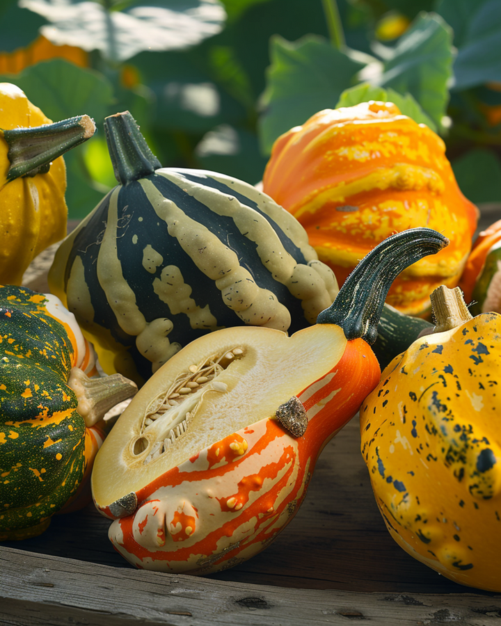Frön till prydnadspumpa Large Small Fruits (Cucurbita pepo) – ettårig blandning