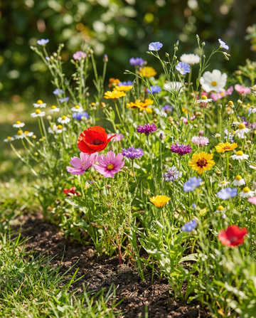 Ängsblomsterblandning 50 g inhemsk vildblommeblandning – ettåriga blomsterfrön från SeedsChoice
