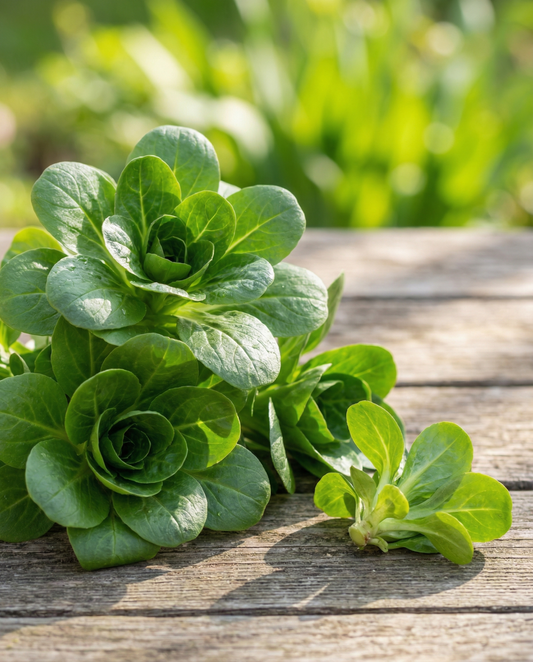 Vårsallat storblad 25g (Valerianella locusta) – grönsaksfrön från SeedsChoice
