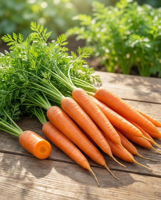 Nantes morot sommar 25g förpackning (Daucus carota) – grönsaksfrön från SeedsChoice