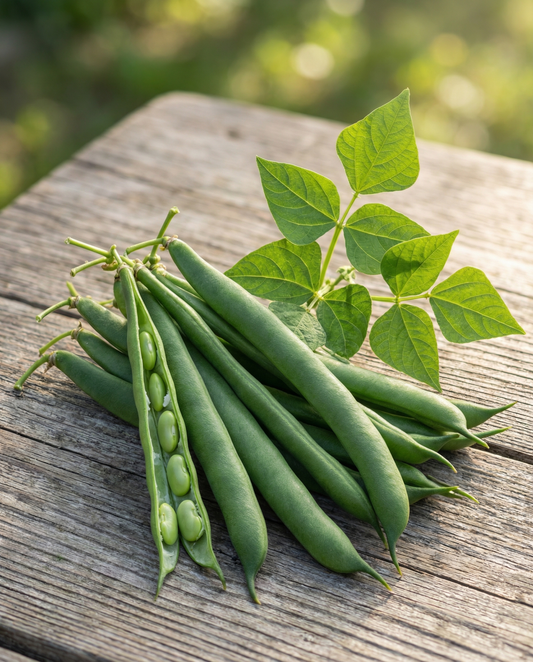 Buskböna Domino (Phaseolus vulgaris) – ettåriga grönsaksfrön från SeedsChoice