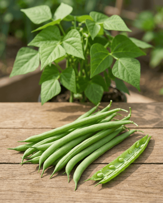 Buskböna Prelude gröna baljor (Phaseolus vulgaris) – ettåriga grönsaksfrön från SeedsChoice