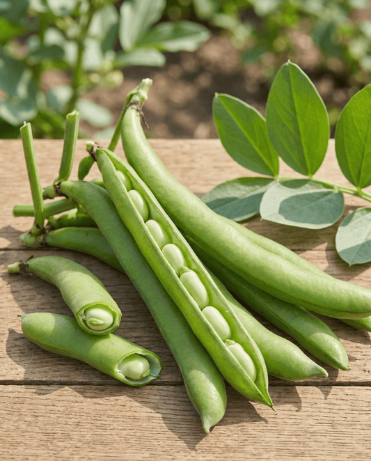Bondböna Leidse Hangers (Vicia faba) – ettåriga grönsaksfrön från SeedsChoice