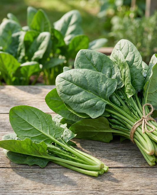 Spenat Amsterdam Large Leaved (Spinacia oleracea) – frön för ettårig grönsak från SeedsChoice