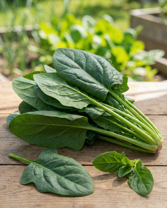 Spenat Nores Garden (Spinacia oleracea) – ettåriga grönsaksfrön från SeedsChoice