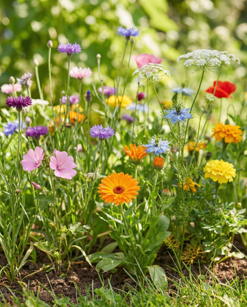 Vildblommsblandning 2 g förpackning – ekologiska ettåriga blomsterfrön från SeedsChoice