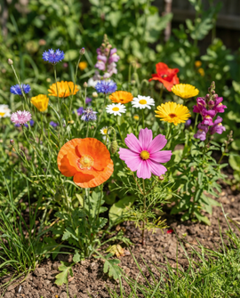 Friendly Flowers frön – ettårig blomsterblanding 25 m² lågväxande