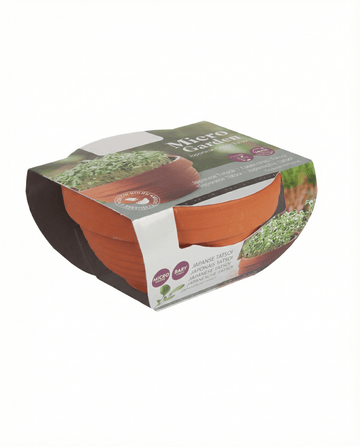 Tatsoi Microgreens Terrakottaskål frön (Brassica narinosa) – odlingskit