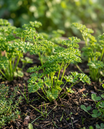 Persiljeband Moss Curled (Petroselinum crispum) – ettårigt fröband från SeedsChoice