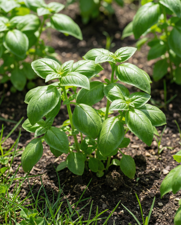 Söt basilika kuddar 4-pack (Ocimum basilicum) – ettåriga fröplattor från SeedsChoice