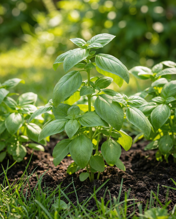 Söt basilika kuddar 4-pack frön (Ocimum basilicum) – ettåriga fröplattor
