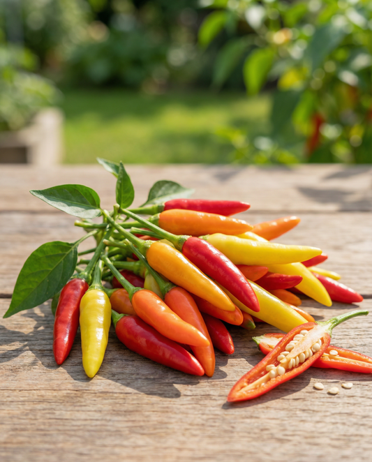 Rawit Pepper Mix (Capsicum frutescens) – ettåriga grönsaksfrön från SeedsChoice