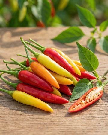 Rawit Pepper Mix-frön (Capsicum frutescens) – ettårig grönsak