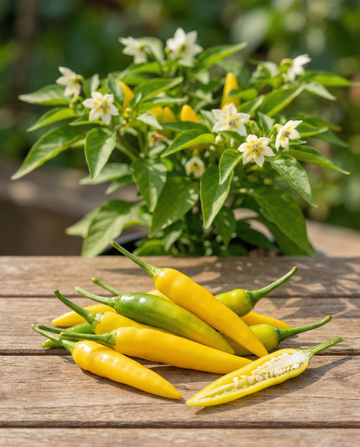 Hot Lemon Drop Pepper (Capsicum baccatum) – grönsaksfrön från SeedsChoice