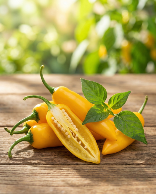 Madame Jeanette-peppar (Capsicum chinense) – ettåriga grönsaksfrön från SeedsChoice