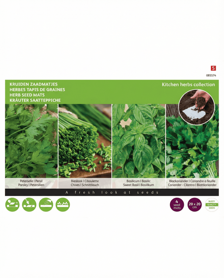 Frömattor 4-pack 20x20 cm (Petroselinum crispum) – frömattor