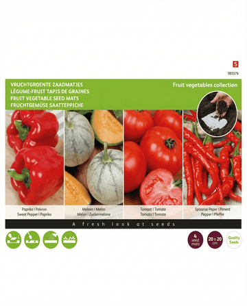 Fruit Mats 4 Pack 20x20 Cm frön (Capsicum annuum) – frömatta