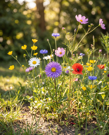 Vägkantsmix för 50 m² – lättskött med 20 sorter – blomsterfrön