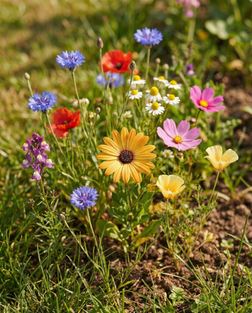 Roadside Wildflower Mix 100 M2 Coverage Sunny Spot – ettåriga blomsterfrön från SeedsChoice