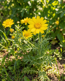 Sädesrättika frön Chrysanthemum segetum ettåriga blommor