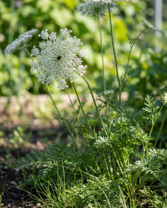 Vild morot (Daucus carota) – tvååriga grönsaksfrön från SeedsChoice