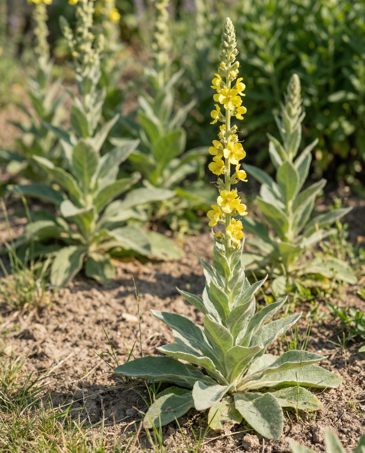 Kungsljusfrön (Verbascum thapsus) – tvåårig blomma