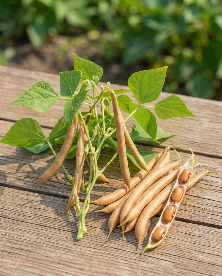 Buskbönor Brown Dutch 25g frön (Phaseolus vulgaris) – ettårig grönsak